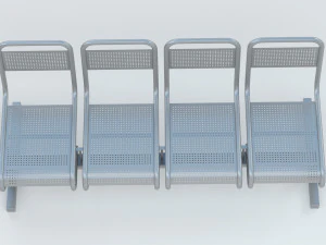 Airport Metal Seat 3D Model