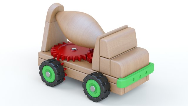 Toy Car Truck Large Concrete Mixer Modèle 3D .c4d .max .obj .3ds .fbx .stl .blend 