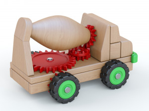 Toy Car Truck Large Concrete Mixer Modèle 3D