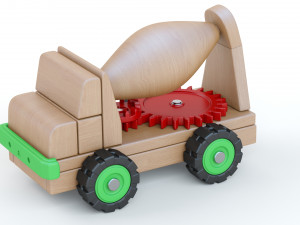 Toy Car Truck Large Concrete Mixer Modèle 3D