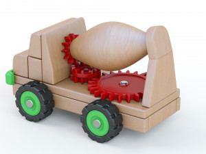 Toy Car Truck Large Concrete Mixer Modèle 3D
