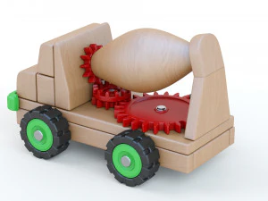 Toy Car Truck Large Concrete Mixer 3D Model