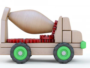 Toy Car Truck Large Concrete Mixer 3D Model