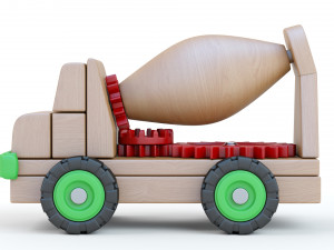 Toy Car Truck Large Concrete Mixer Modèle 3D