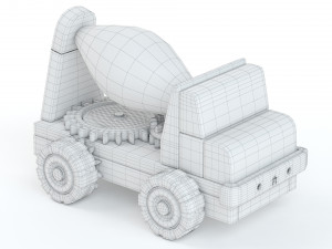 Toy Car Truck Large Concrete Mixer Modèle 3D