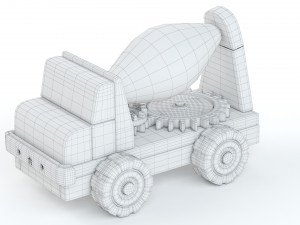 Toy Car Truck Large Concrete Mixer Modèle 3D