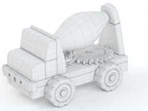 Toy Car Truck Large Concrete Mixer 3D Model