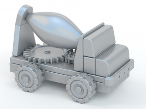 Toy Car Truck Large Concrete Mixer Modèle 3D