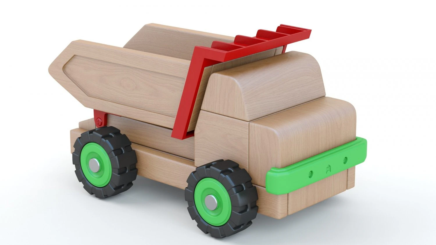 Toy Car Truck Large tip truck 3D Model .c4d .max .obj .3ds .fbx .stl .blend