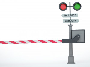 Railway Barrier Modelo 3D