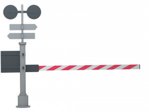 Railway Barrier Model 3D