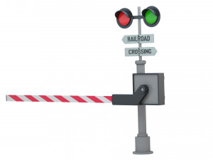 Railway Barrier Model 3D