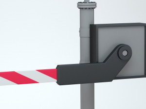 Railway Barrier Model 3D