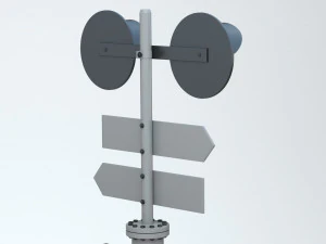 Railway Barrier 3D Model