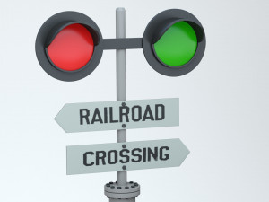 Railway Barrier Model 3D