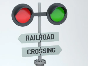 Railway Barrier 3D Model
