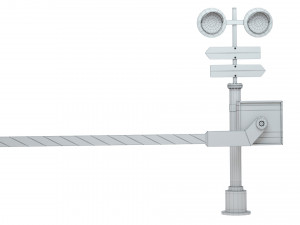 Railway Barrier Model 3D
