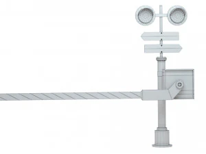 Railway Barrier 3D Model