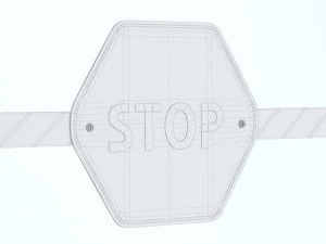 Parking Car Barrier 3D Model