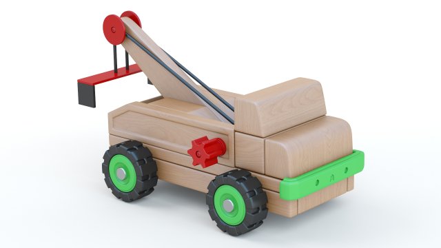 Toy Car Truck Large EVACUATOR 3D Модель .c4d .max .obj .3ds .fbx .stl .blend
