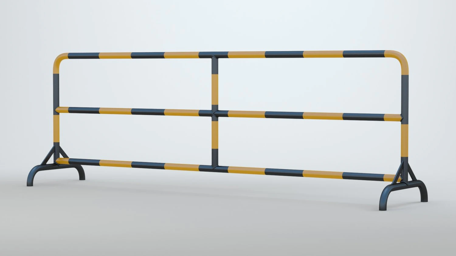 Road Barrier 3D Model .c4d .max .obj .3ds .fbx .stl .blend 