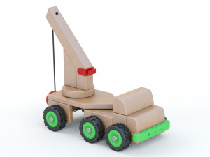 Wooden Toy Car Truck Collection Model 3D