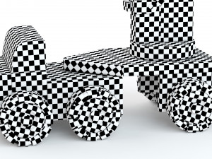 Wooden Toy Car Truck Collection Model 3D