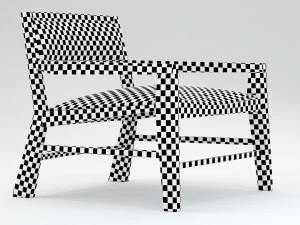 Aruba Armchair Sofa and Table 3D Model