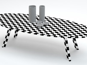 Aruba Armchair Sofa and Table Model 3D