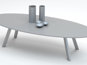 Aruba Armchair Sofa and Table Model 3D