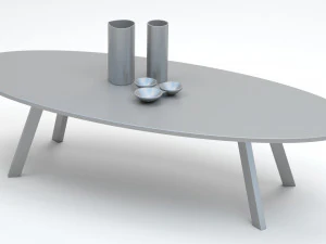 Aruba Armchair Sofa and Table 3D Model