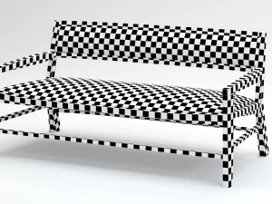 Aruba Armchair Sofa and Table 3D Model