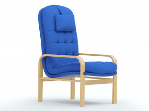 High Back Armchair 3D Модель