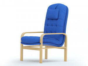 High Back Armchair Model 3D