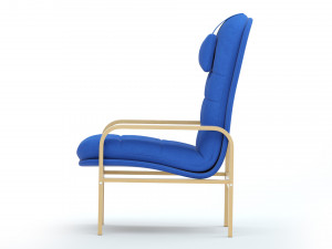 High Back Armchair Model 3D