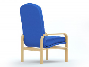 High Back Armchair Model 3D