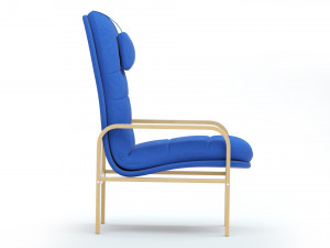 High Back Armchair Model 3D