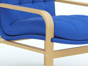 High Back Armchair Model 3D