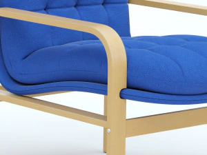 High Back Armchair 3D Model
