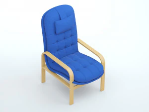 High Back Armchair 3D Model