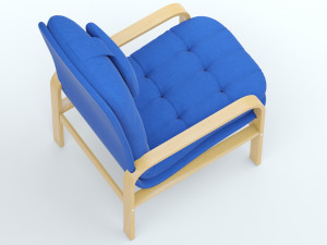High Back Armchair Model 3D