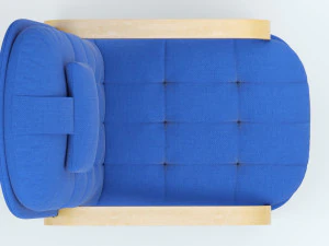 High Back Armchair 3D Model
