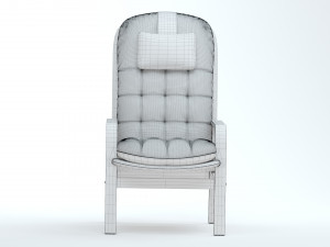 High Back Armchair Model 3D