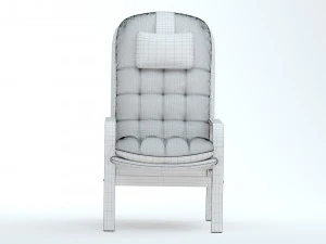 High Back Armchair 3D Model