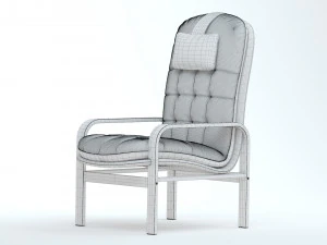 High Back Armchair 3D Model