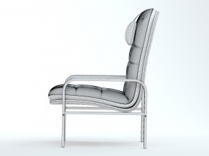 High Back Armchair Model 3D