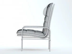 High Back Armchair 3D Model