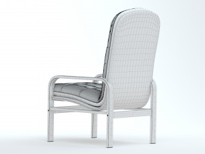 High Back Armchair Model 3D