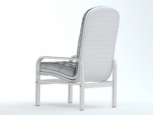 High Back Armchair 3D Model