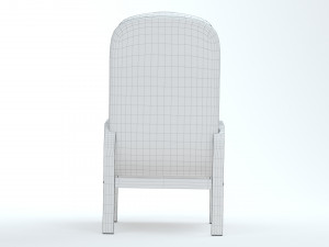 High Back Armchair Model 3D